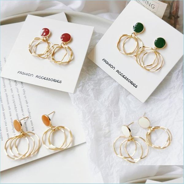 

stud s925 sier needle temperament beautif drip earrings wild circle fashion retro 3716 q2 drop delivery 2021 jewelry dhseller2010 dhfbo, Golden;silver