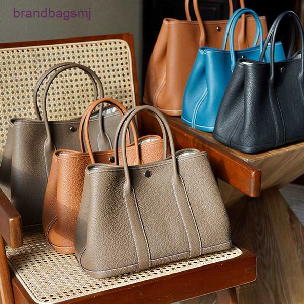 

bag herme 2022 new fashionable leather garden bag simple and versatile large capacity shopping commuting single shoulder portable tote