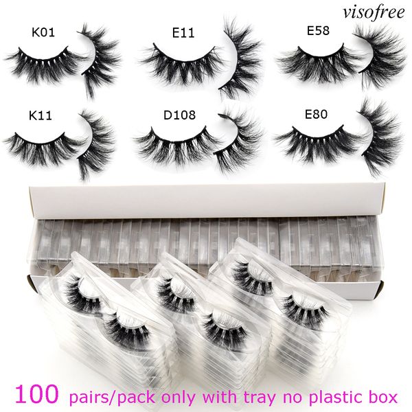 

100 pairs/pack viso3d 5d mink lashes wholesale cruelty makeup false eyelashes faux cils beauty eyelashes vendors