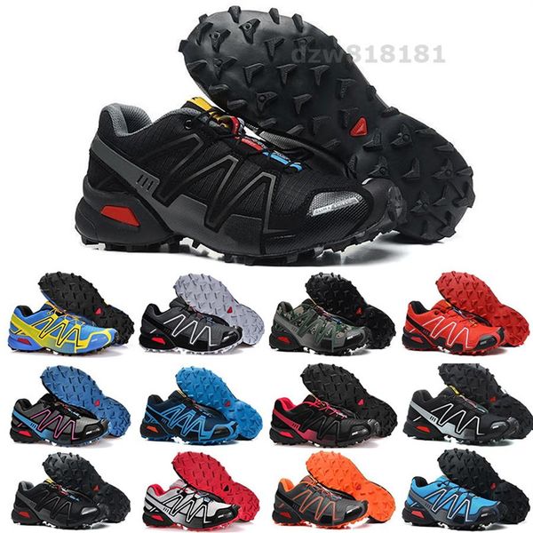 

2021 arrive zapatillas speedcross 3 mens athletic shoes walking outdoor jogging speed cross sport sneakers iii hiking shoe 243l, Black