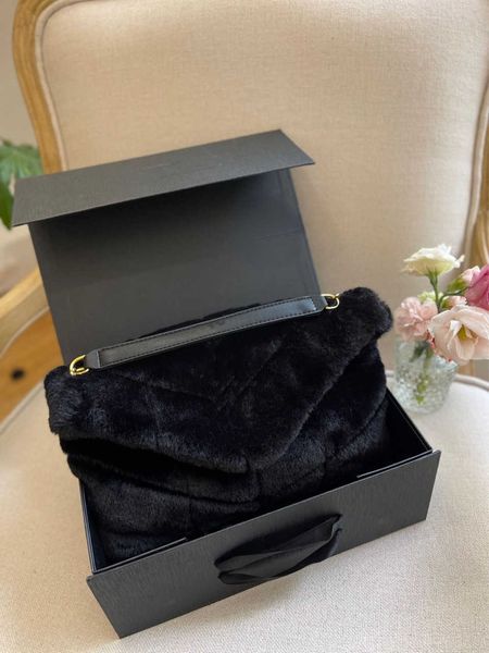 

shoulder bags plush bag soft 22 new fashion messenger autumn and winter shoulder chain fluffy hand female