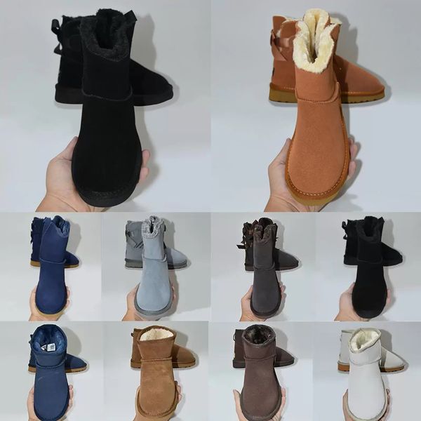 

women snow boots triple black chestnut purple pink navy grey fashion classic over the knee ankle short boot womens ladies keep warm designer