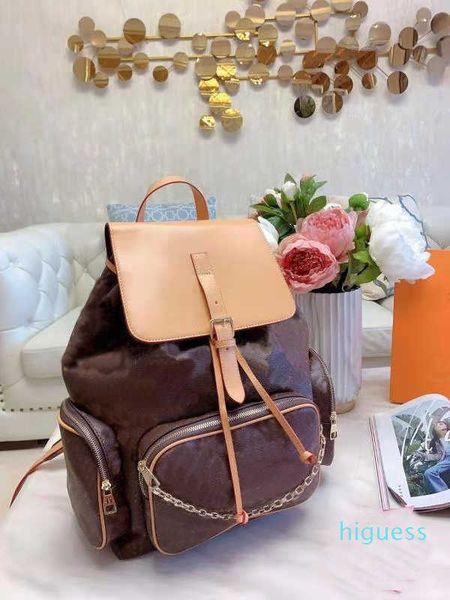 

designer- leather women backpack style leisure soft large capacity backpacks fashion female packa