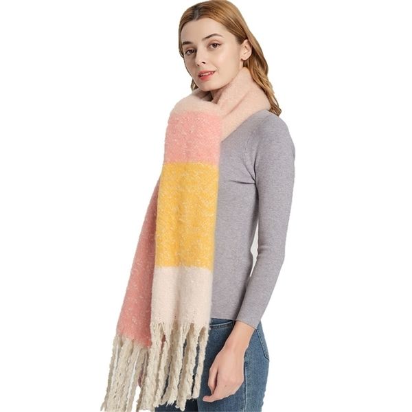 

scarves 2022 luxury brand cashmere scarf winter women warm blanket shawls wraps pashmina brand blanket female thick bufanda 220927, Blue;gray