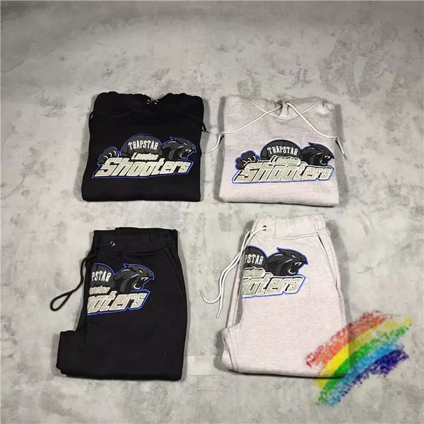 

men's tracksuits men's jackets fw blue tiger trapstar towel embroidered hoodie men women hooded pullover 220927, Gray