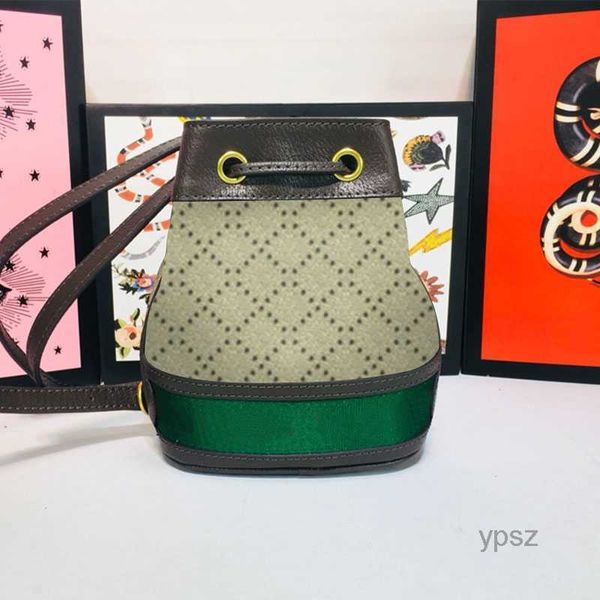 

evening bags bucket bag handbag shoulder cross body bags leather canvas splicing dot letter pattern classic red green stripe drawcord cell