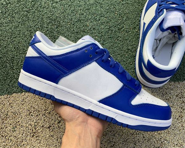 

port dk low kentucky og skateboard shoes white varsity royal blue casual runner outdoor trainers sneakers sports come with box, Black