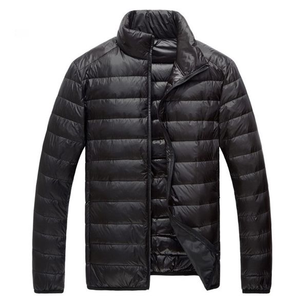 

mens down parkas style ultra light short down jacket packable lightweight longsleeve fullzip puffer jacket s6xl 220923, Black
