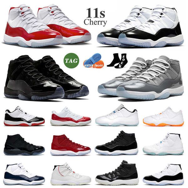 

11 11s men women basketball shoes cherry cool grey bred concord cap and gown space jam gamma heiress low legend blue sports sneakers jogging