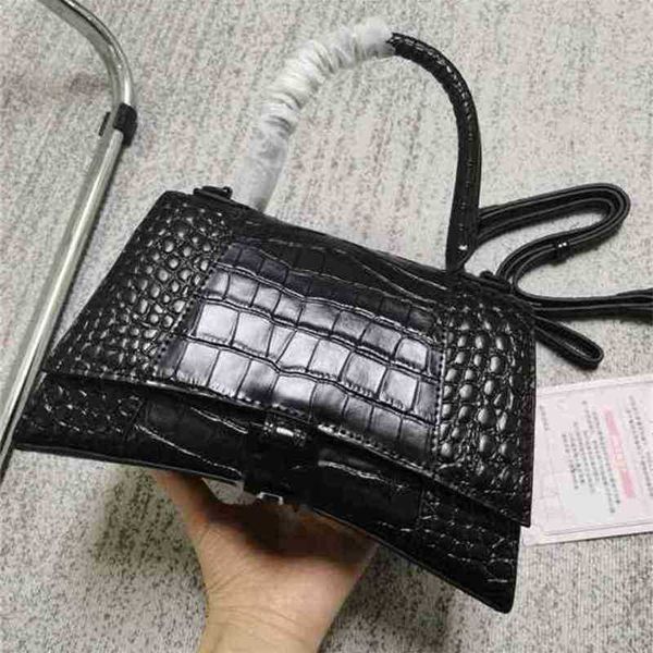 

handbags crossbody balencaigass fashion bags hourglasss italy home crocodile pattern high version leathe96kk