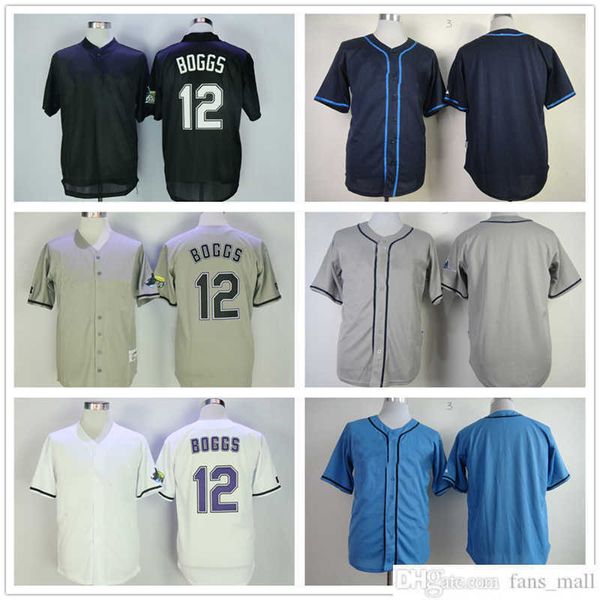 

mitchell and ness baseball jersey vintage 12 wade boggs jerseys, Blue;black