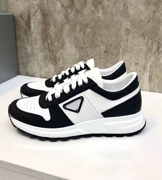 

elegant brand prax 01 sporty leather sneakers shoes men triangle technical downtown skateboard walking tech fabrics outdoor trainer eu38-46