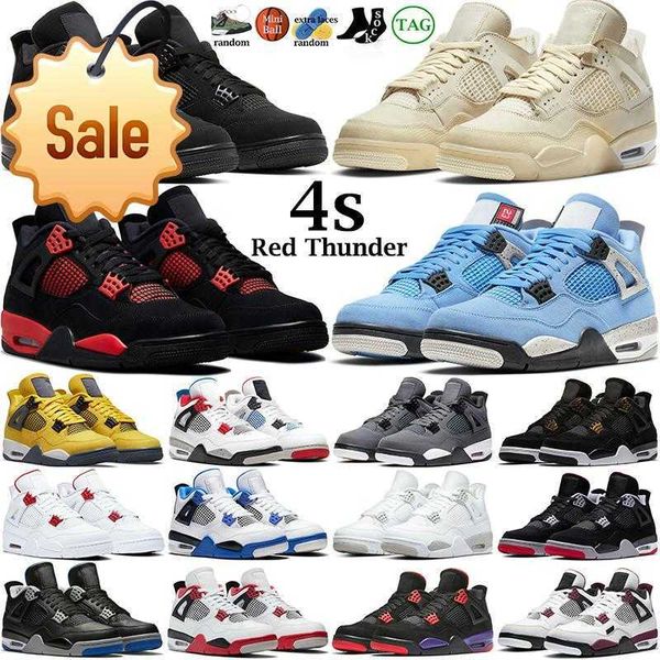 

2022 men basketball shoes women 4s red thunder 4 black cat sail white oreo cactus jack dark marina blue mocha university cool grey mens h