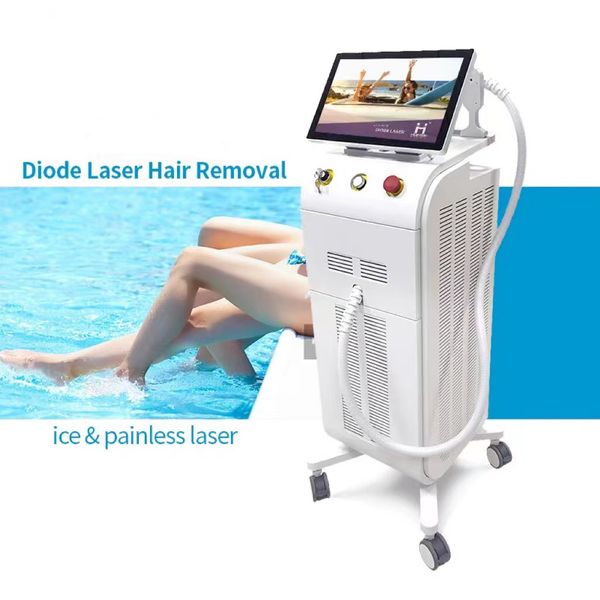 

germany dilas 808 nm diodo laser 600w 800w 10 12bars hand piece 755nm 808nm 1064nm diode laser for hair removal, Black