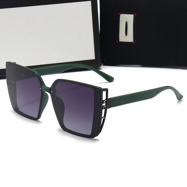 

2022 luxury brand oversized frame sunglasses gradient lens fashion classic design square for men women sun glasses uv400 6187, White;black
