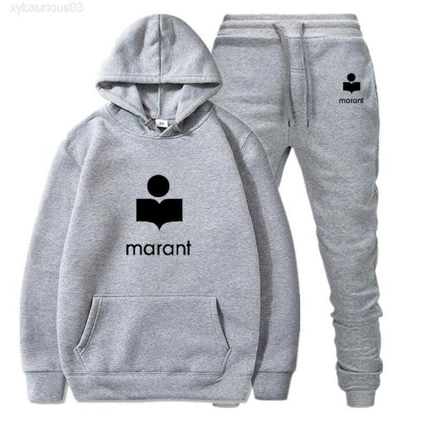 

marant set hoodie men suit women hooded fashion hip hop clothing fall winter hoodies coat off whi, Black