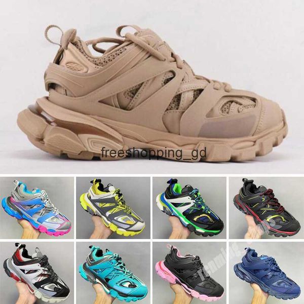 

paris 17fw fashion women shoes dad shoes triple s 17fw sneakers for men women spring chaussures navy blue orange daddy shoes, Black