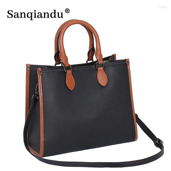 

evening bags cow leather handbags ladies hand bag women's genuine shoulder for female 2022 fashion casual crossbody totes