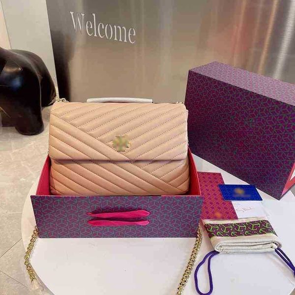 

burchs handbags torys female designer 2022 kira sheepskin quilted rhombic lattice flip chain single messenger small square shoulder crossbod