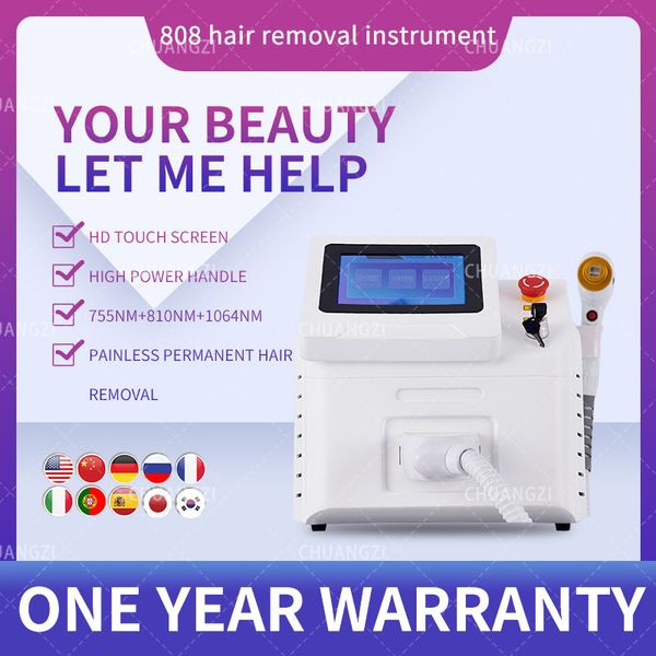 

professional portable skin regeneration device home use diode laser hair removal 755 808 1064nm permanent and painless, Black