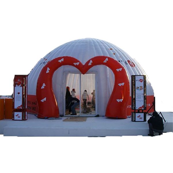 

outdoor games & activities advertising promotion product dome heart shape inflatable tent for wedding and big event /white air tent