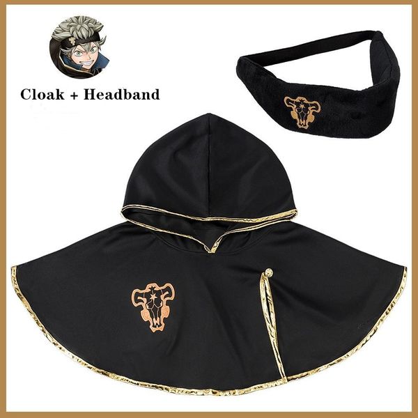 

japanese anime costumes black clover cape cosplay costume with hair band