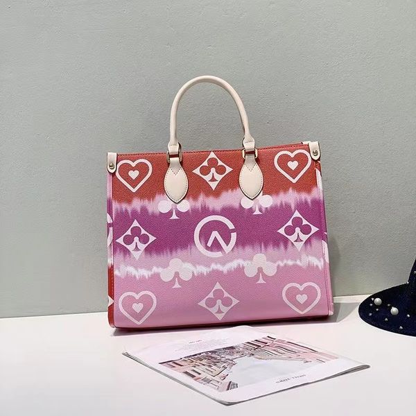 

totes luxyrys designer many colors onthego womens handbags purse flower tote bag ladies casual leather shoulder bags female big handbag