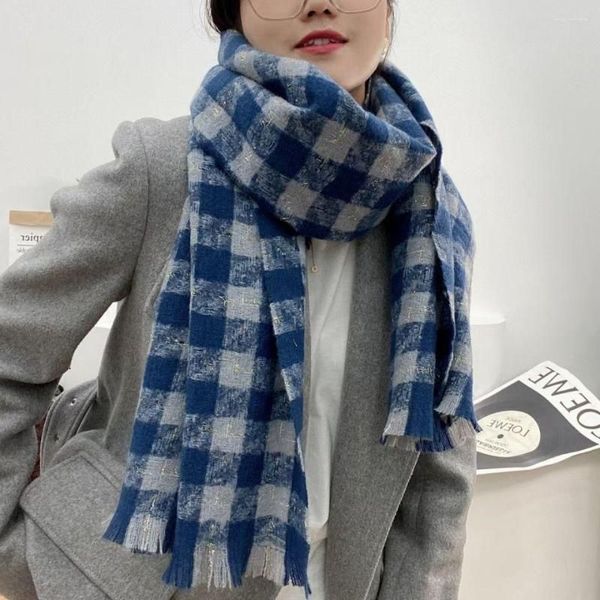 

scarves autumn/winter cashmere scarf warm style women's bag wool shawl, Blue;gray