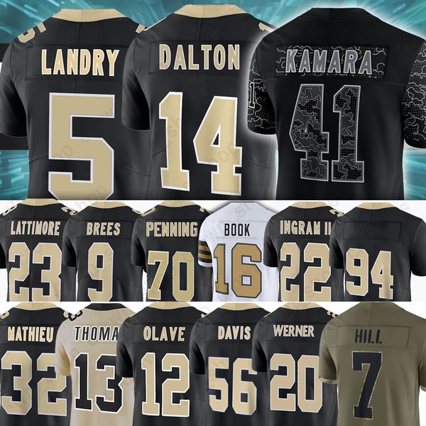 

new alvin kamara orleanes football jerseys saints''nfl''5 jarvis landry pete werner marshon andy dalton lattimore thomas, Black;red
