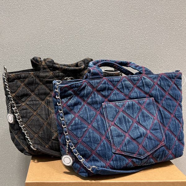 

handbag the tote bag fashion shopping bag lady ophidia denim series designer luggage garmont bag black gray cloth womens handle carry purse