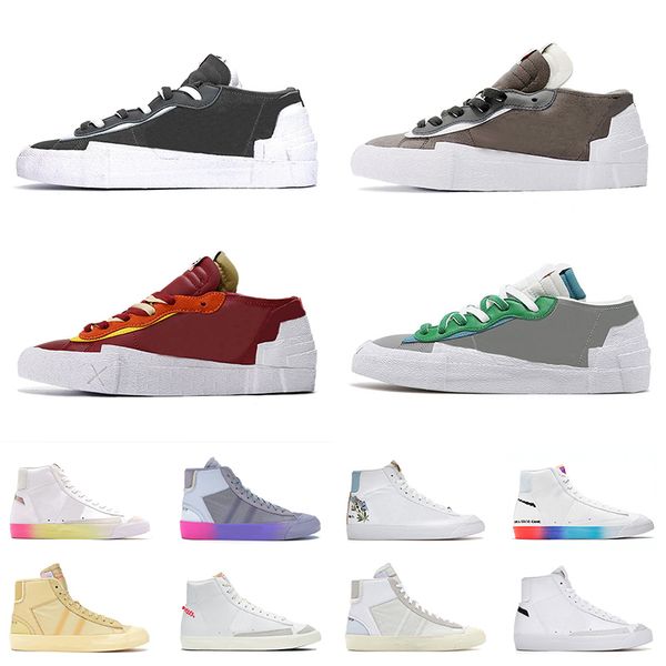 

luxury mens women blazer mid 77 running shoes with socks low classic green 77s off grim reaper wolf grey racer blue black white blazers desi