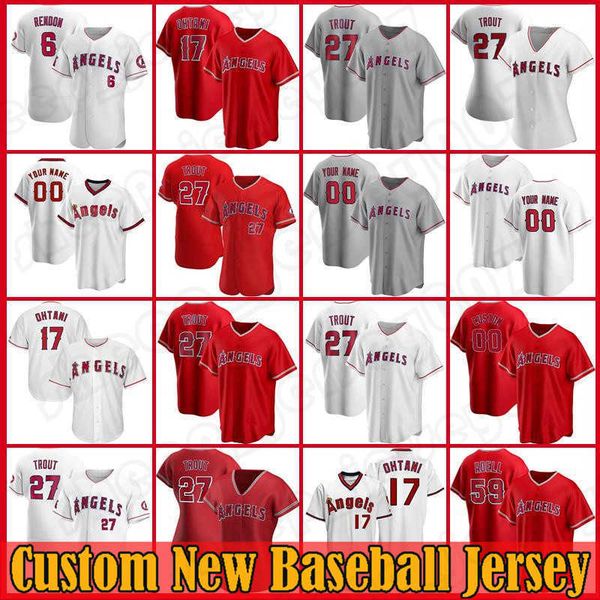 

2022 baseball jerseys mike trout angels custom shohei ohtani anthony rendon jo adell reggie jackson ty buttrey felix pena stitched baseball, Blue;black