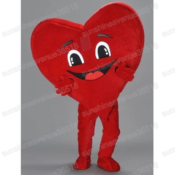 

halloween red love heart mascot costume animal theme character carnival size fursuit christmas birthday party dress, Red;yellow