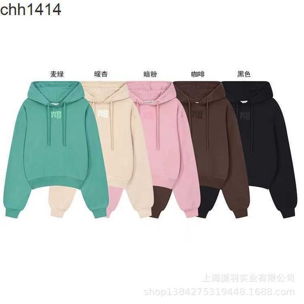 

aw king autumn new women's short loose hooded sweatshirt cotton sweatshirt hoodie, Black