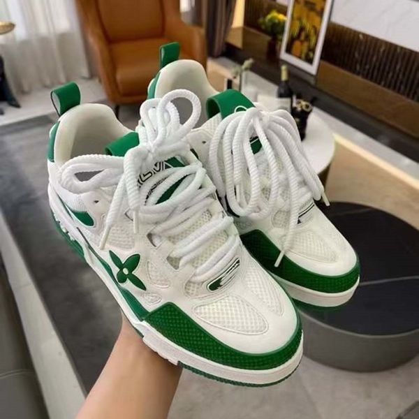 

luxury trainer sneakers fashion brand designer mens shoes trainer2.0 genuine leather sneaker size39-46 04, Black