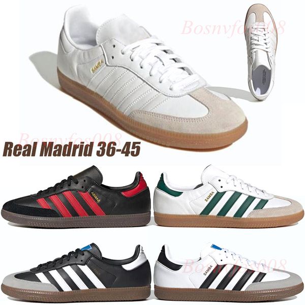 

new designer samba og casual running shoes mens womens sambas vegan white gum real madrid mexico manchester united trainers sports sneakers