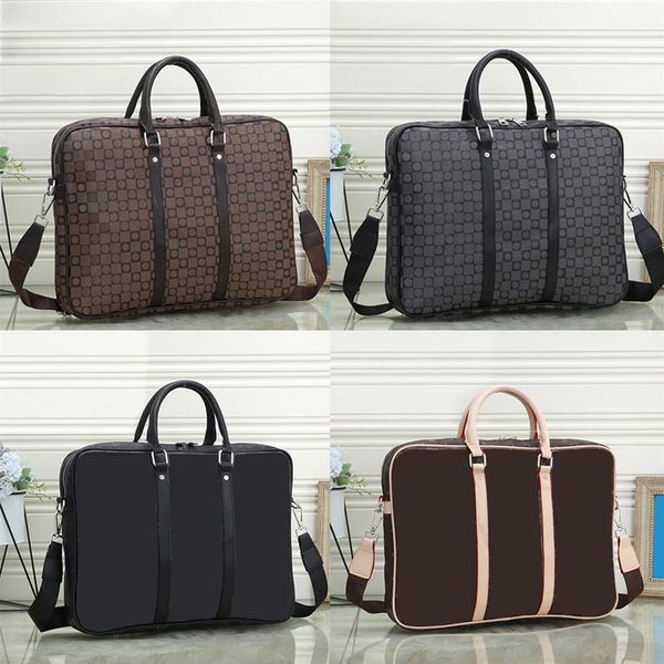 

designer bags fashion luxury new briefcase lapbusiness double leather handbag shoulder messenger bag presbyopic classic bags291f