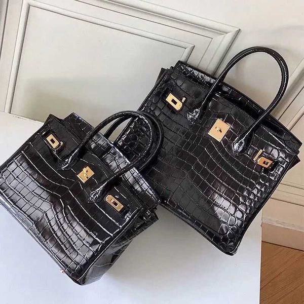 

evening bags herme designer handbag new thai crocodile pattern women's bag himalayan white classic hand-held commuter handbags