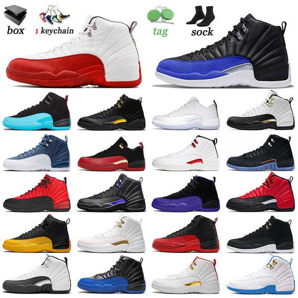 

comfortable jumpman basketball shoes hyper royal sports 12 xii utility grind playoffs flu game university gold ovo royalty men trainers 12s, Black