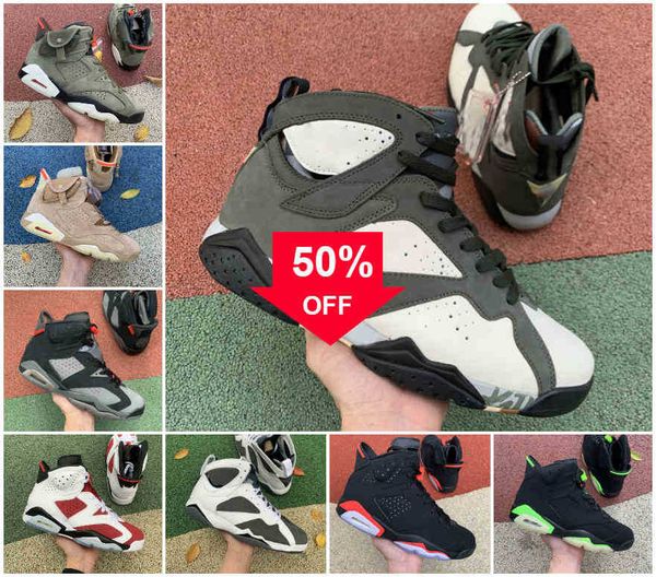 

7 flint patta icicle mens basketball shoes men 6 6s travis british khaki jordn black infrared hare tech chrome gold hoops