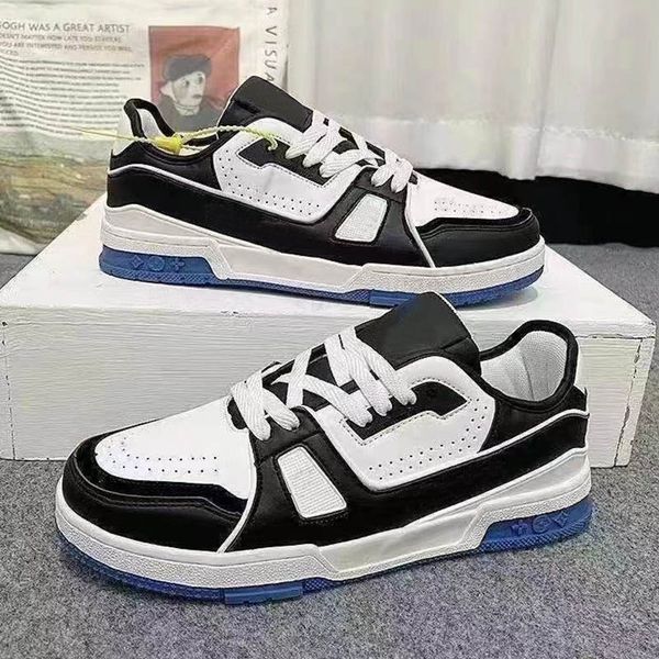 

2022 new printing sneakers men casual shoes grey orange red training shoe trainer wild low-skate platform classic luxury 39-44 ss38, Black