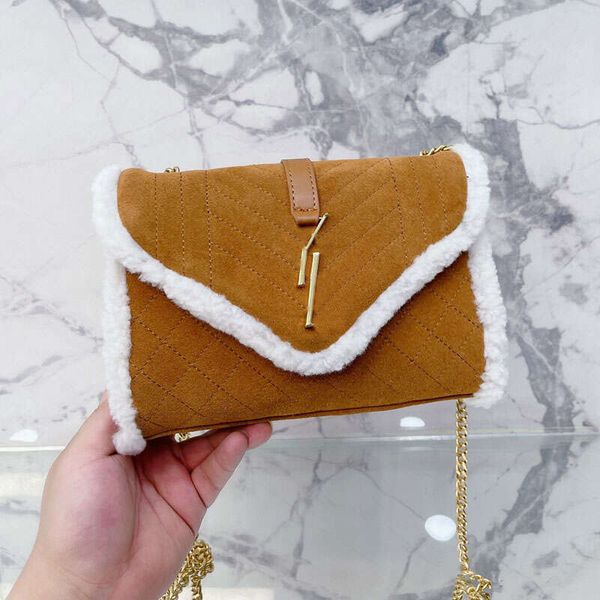 

evening bags suede messenger crossbody bag chain shoulder square flap women handbags purse metal letter hasp cell phone pocket clutch wallet