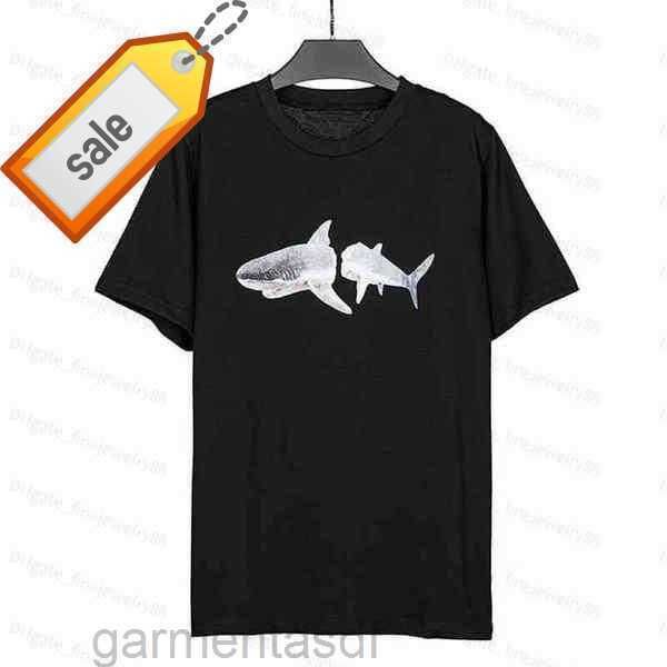

men's t-shirts pata shark letters behind mens womens designers t shirts 2022 summer fashion for men s palms couple t-shirt clothing sho, White;black