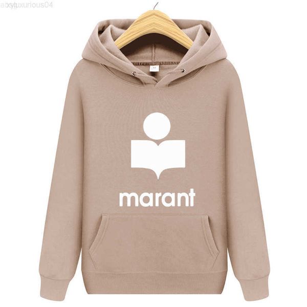 

2022 autumn men's hoodie sweatshirt marant printed long-sved pullover, Black