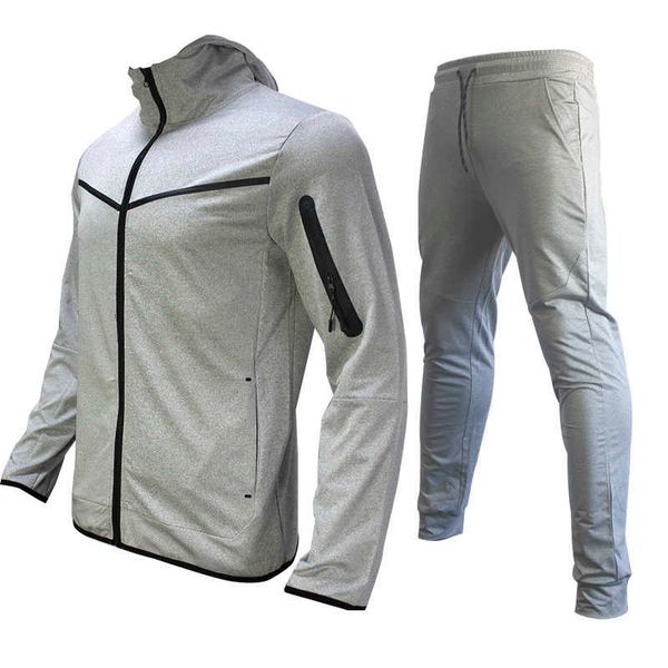 

tech fleece tracksuit jacket pant designer thin one zip men sportwear women mens long sleeve jogger casual blue techfleece tracksuits womens, Gray