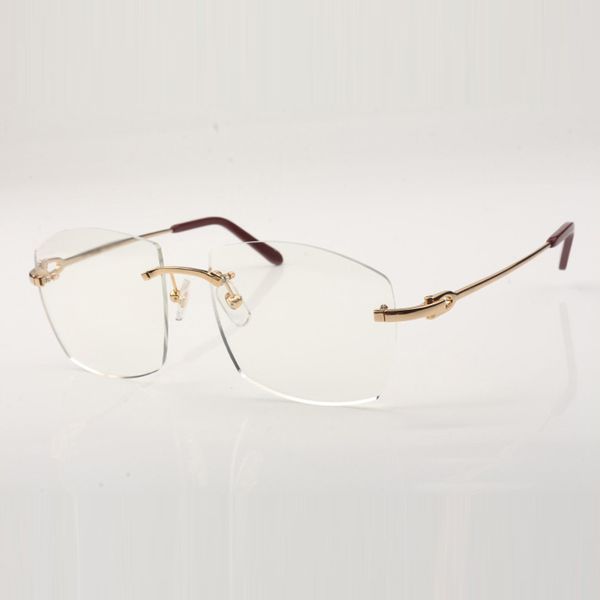 

new large frame transparent lens 4189706 ultra-light metal temples suitable for men and women to wear lens thickness 3mm, Silver