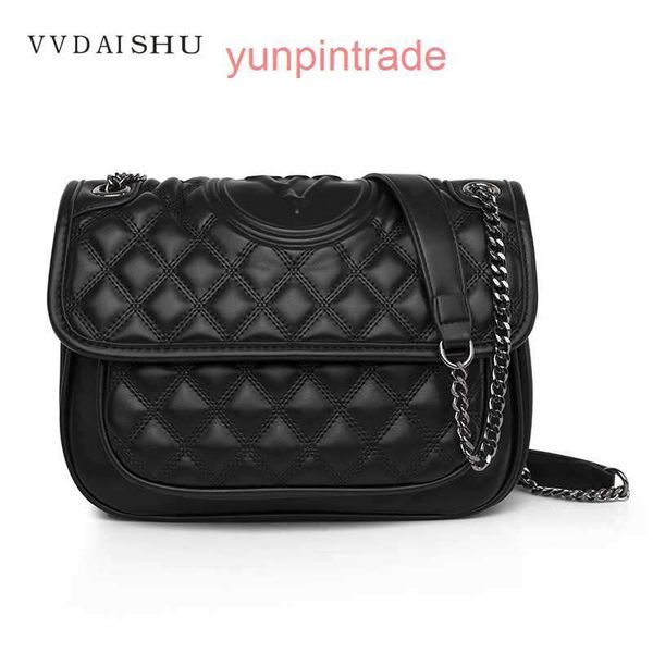 

tory shoulder designer bags luxury brand fashion simple square tassel bag women's real leather chain phone handbags zhouzhoubao123 6fnd