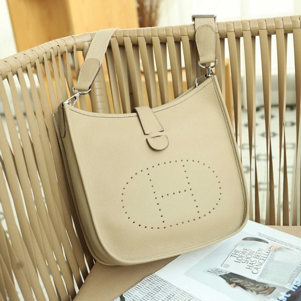 

bag herme designer women evelynes handbags herms 's summer 2022 leather popular fashion versatile lychee pattern foreign style girl one