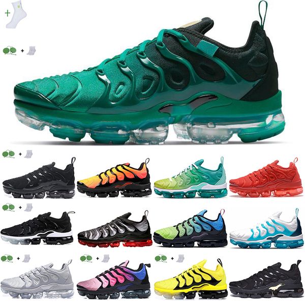 

retro style mens womens running shoes tn plus zapato throw black volt frequence blue green rainbow fury pack shoe trainers casual sports wal