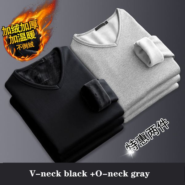 

men's thermal underwear men thermal underwear plus velvet thickening mens thermal underwear long sleeve soft warm tshirt long sleeve s, Black;white